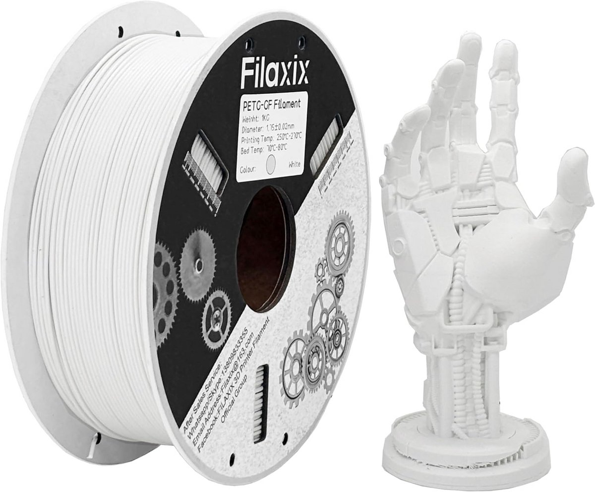 Glasvezel PETG Filament 1.75mm - 1KG Wit | Water- en Weerbestendig 3D Printer Materiaal
