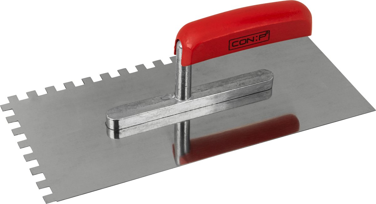 Werkzeyt Plakspaan RVS – 8x8mm Getand – 280x130mm