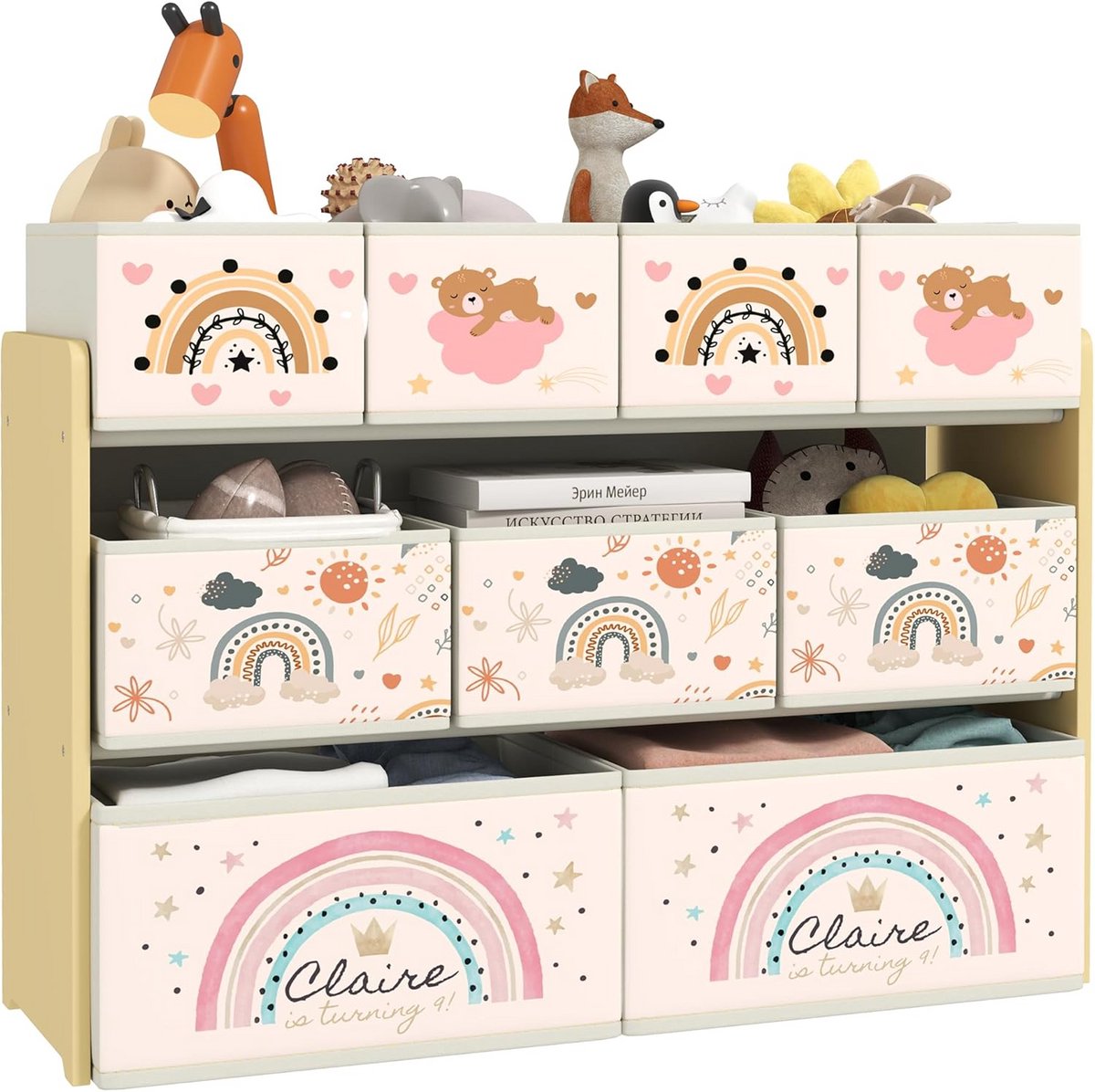 Opbergmeubel met 9 Lades voor Kinderen - Speelgoed Organizer voor Slaapkamer en Speelkamer