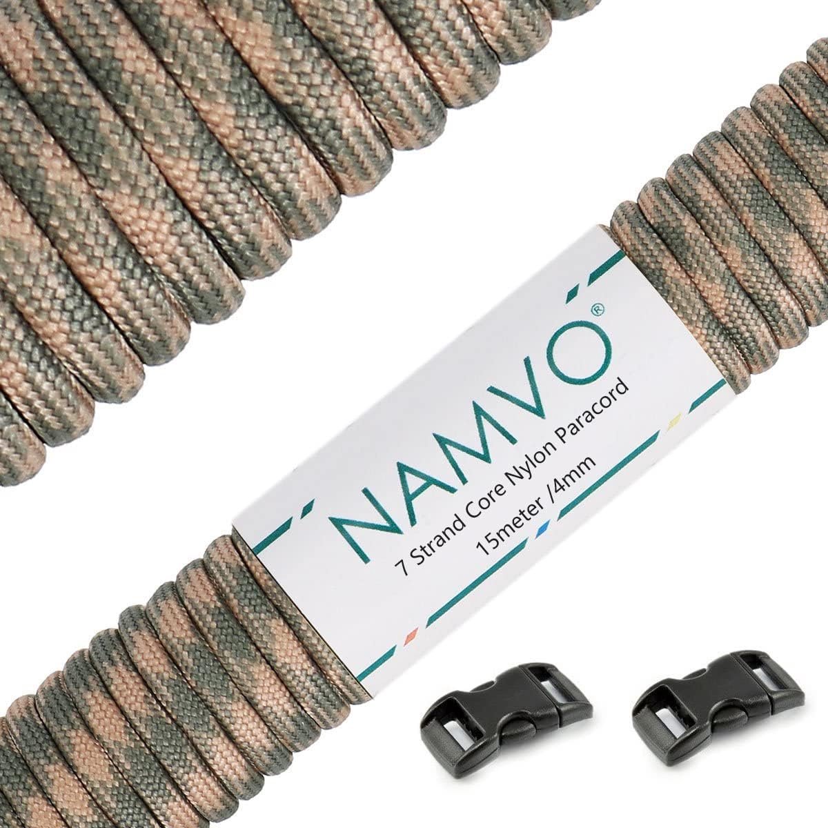 Sterk 550 Paracord Touw - 15 Meter Mil Spec Type III Tentlijn voor Outdoor & Camping