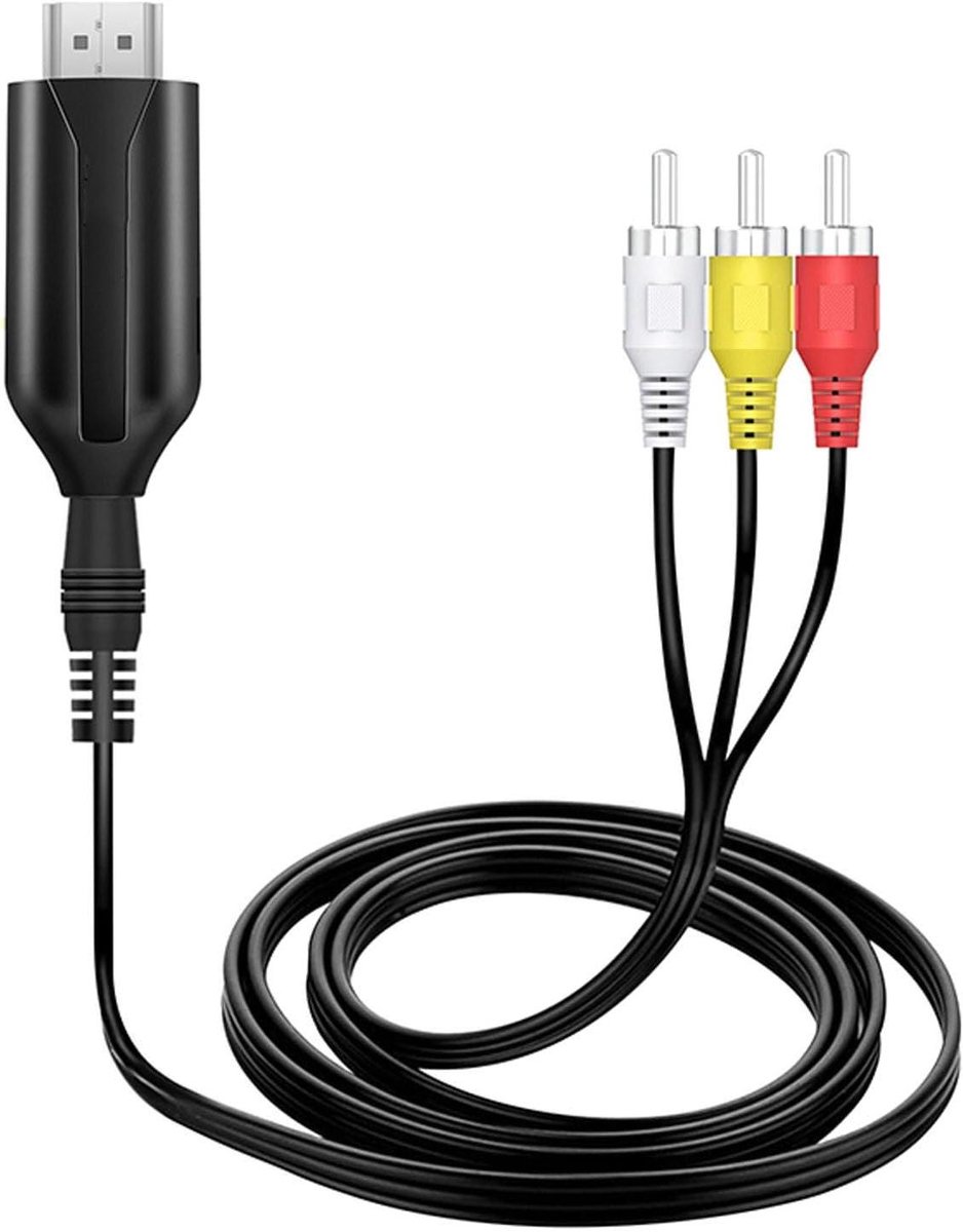 HDMI naar AV converter ondersteunt 4K 30Hz, PAL NTSC - Tv-adapter voor Oudere Tv