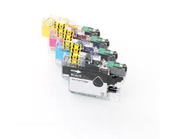 ABC huismerk set 4x inktcartridge geschikt voor Brother LC521 LC521VAL geschikt voor DCP-J1260W DCP-J1310DW DCP-J1313DW DCP-J1360DW DCP-J1460DW
