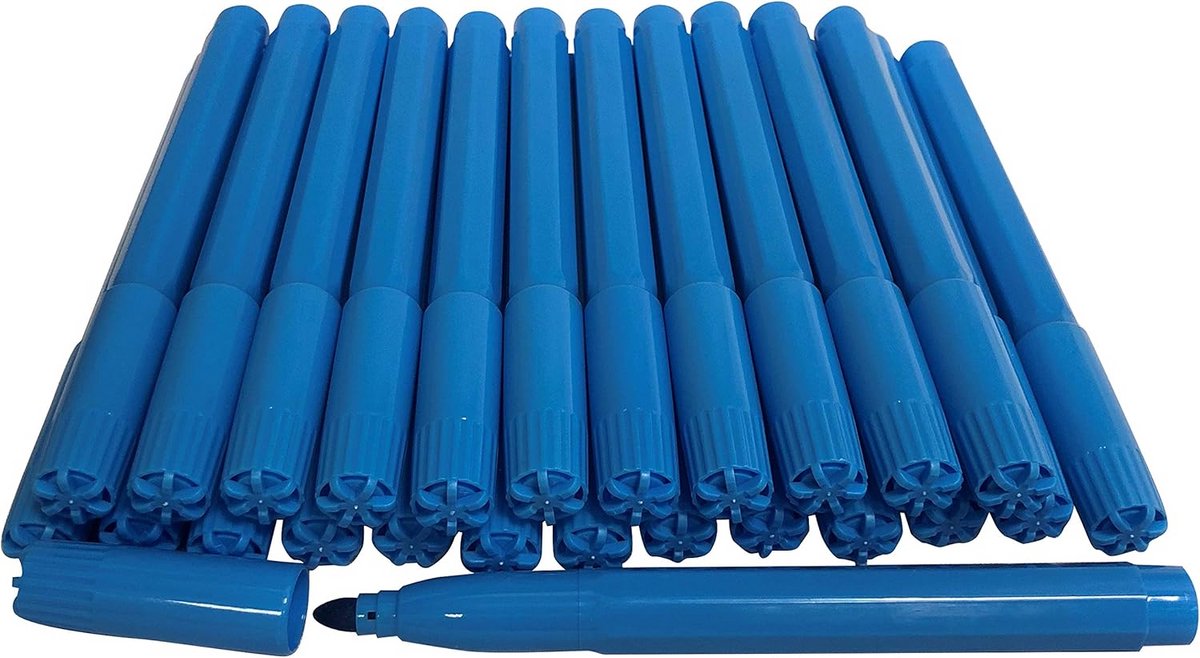 25 Stuks Blauwe Bingo Viltstiften Dabbers voor Spel en Plezier