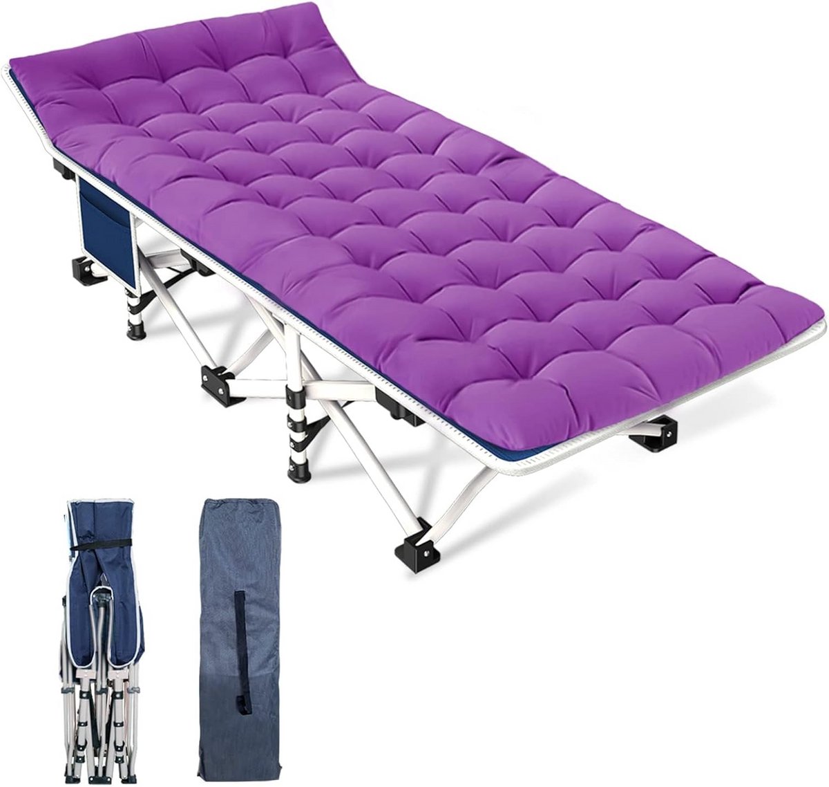 Opvouwbaar Campingbed met Matras voor Kinderen - Comfortabel Logeerbed voor Thuis en Reizen