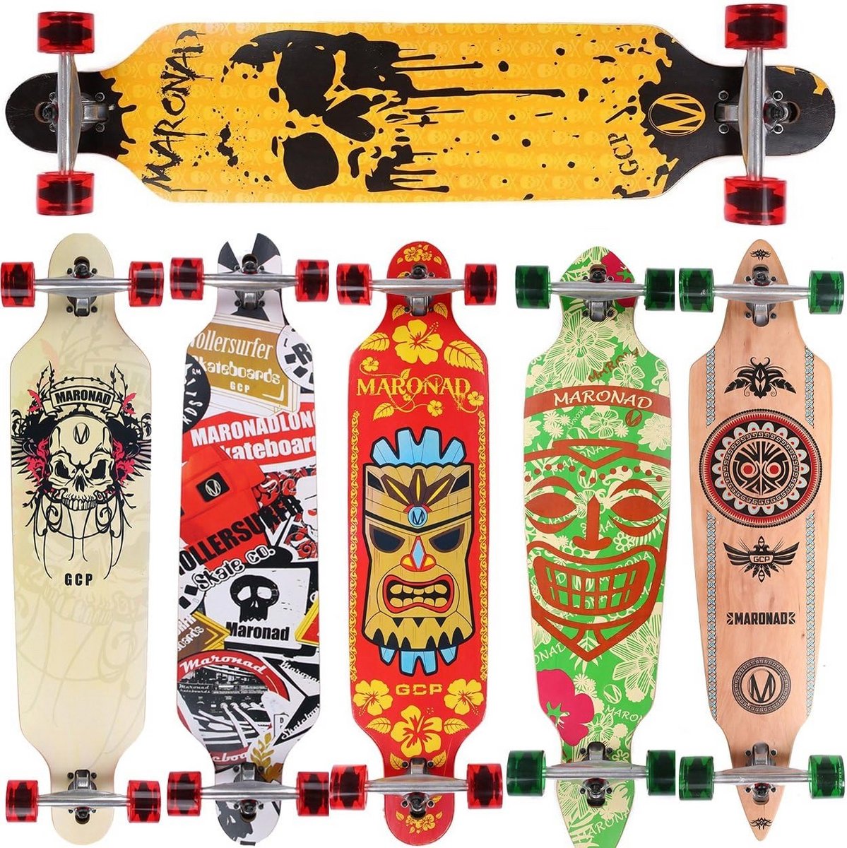 Drop Through Longboard Race Cruiser 104 cm Snel Skateboard