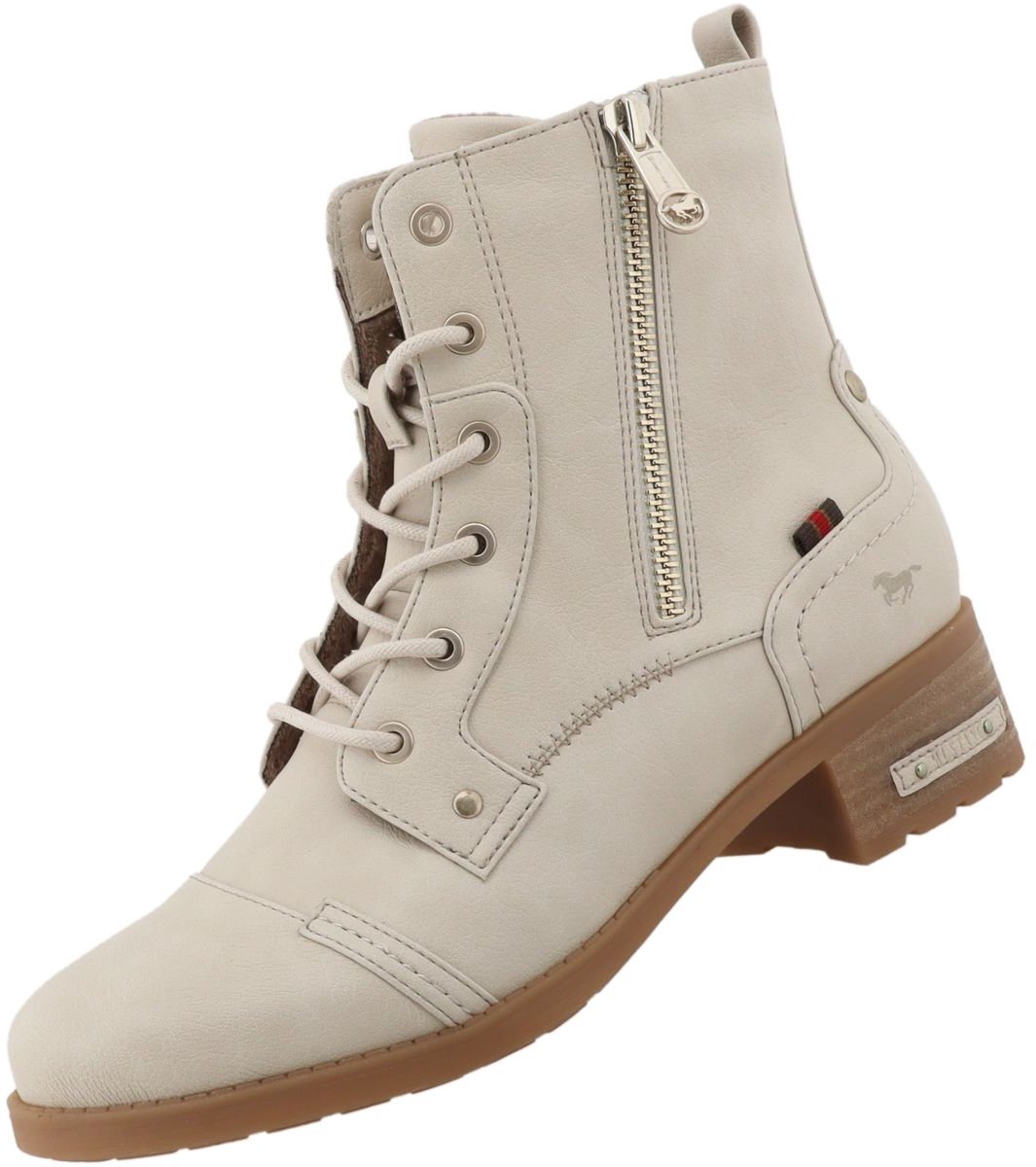 Mustang dames enkellaars beige