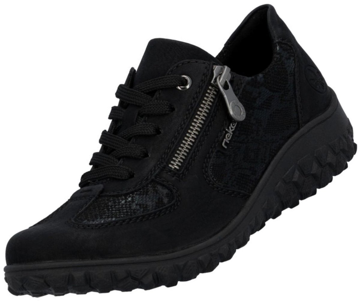 Rieker dames lage schoenen zwart - Extra breed