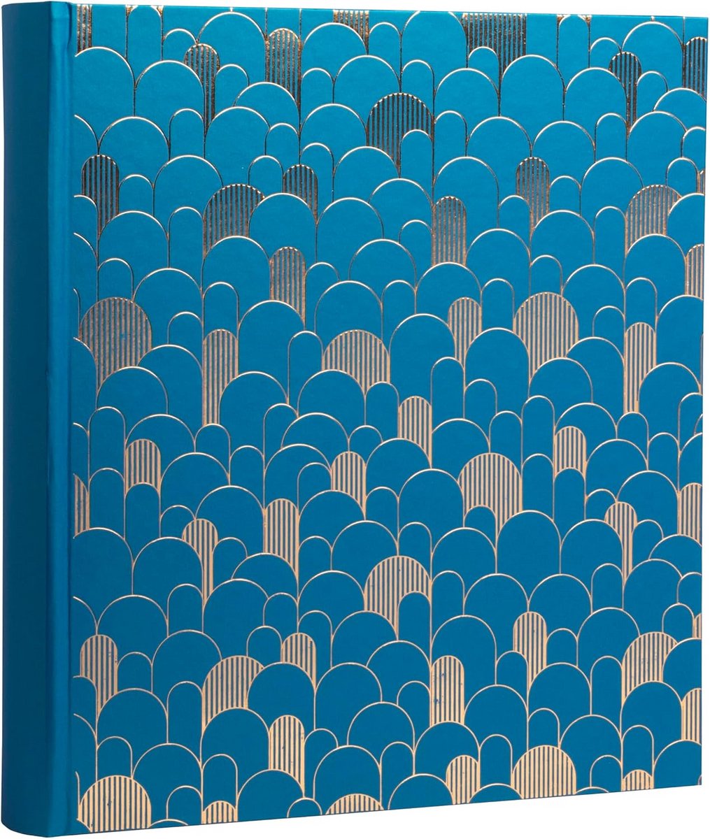 Groot Fotoalbum voor 300 Foto's met Zwarte Pagina's - Blauwe Kaft