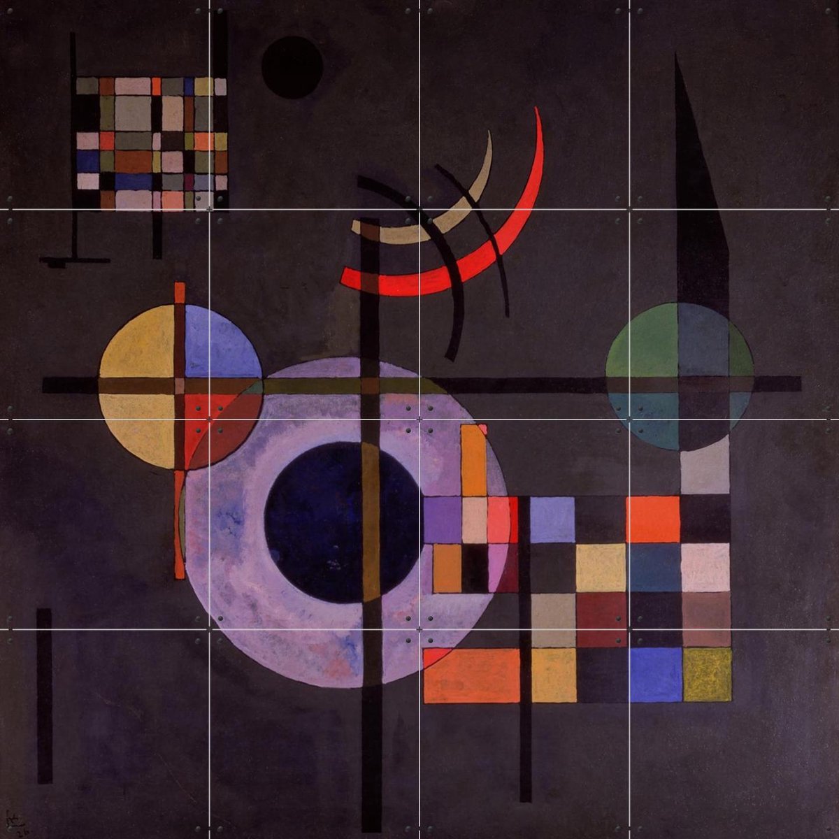 IXXI Counter Weights, Kandinsky & Bridgeman Images - 80 x 80 cm - Gratis ophangtool - Grote wanddecoratie en posters - Klassiek, Abstract