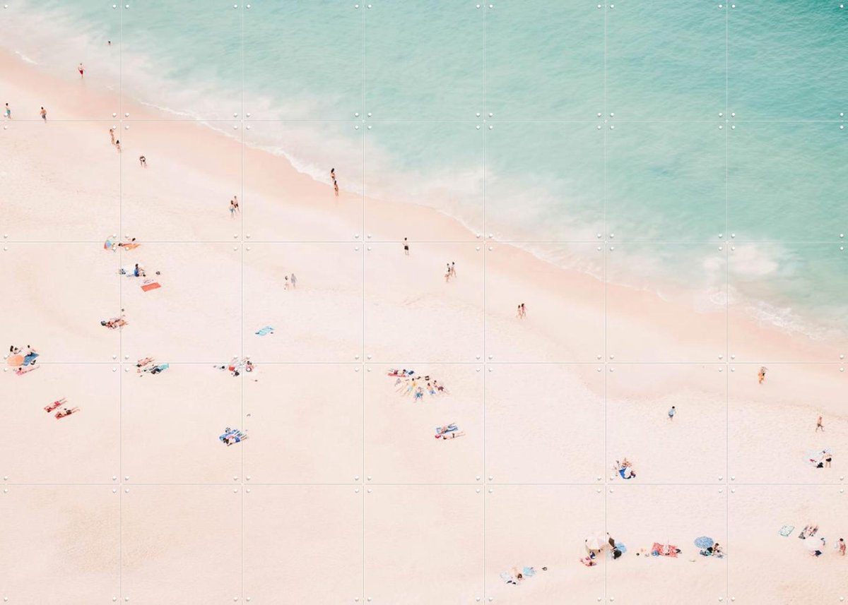 IXXI Aerial Beach Bliss, Ingrid Beddoes - 140 x 100 cm - Gratis ophangtool - Grote wanddecoratie en posters - Kleurrijk, Fotografie, Minimalisme