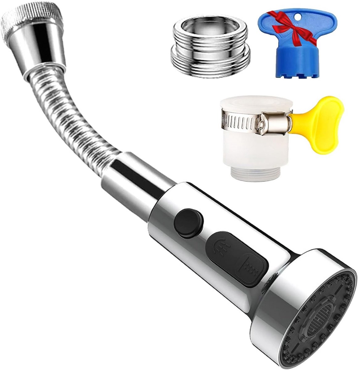 Kraanstraalregelaar - Keuken - Slang - Verlenging - Spuitfilter - Beluchter - Tap - Kraanbeluchter - Extender - Draaibare - Badkamer - Opzetstuk - Waterkraan - Kraanadapter - M24/M22 - Geschikt voor - Kleur - Model
