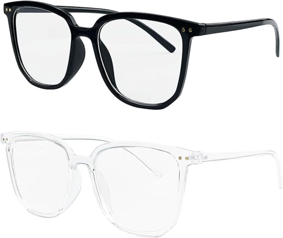 Blauw Licht Bril Zonder Sterkte - Blue Light Glasses - Computerbril -Zwart en wit