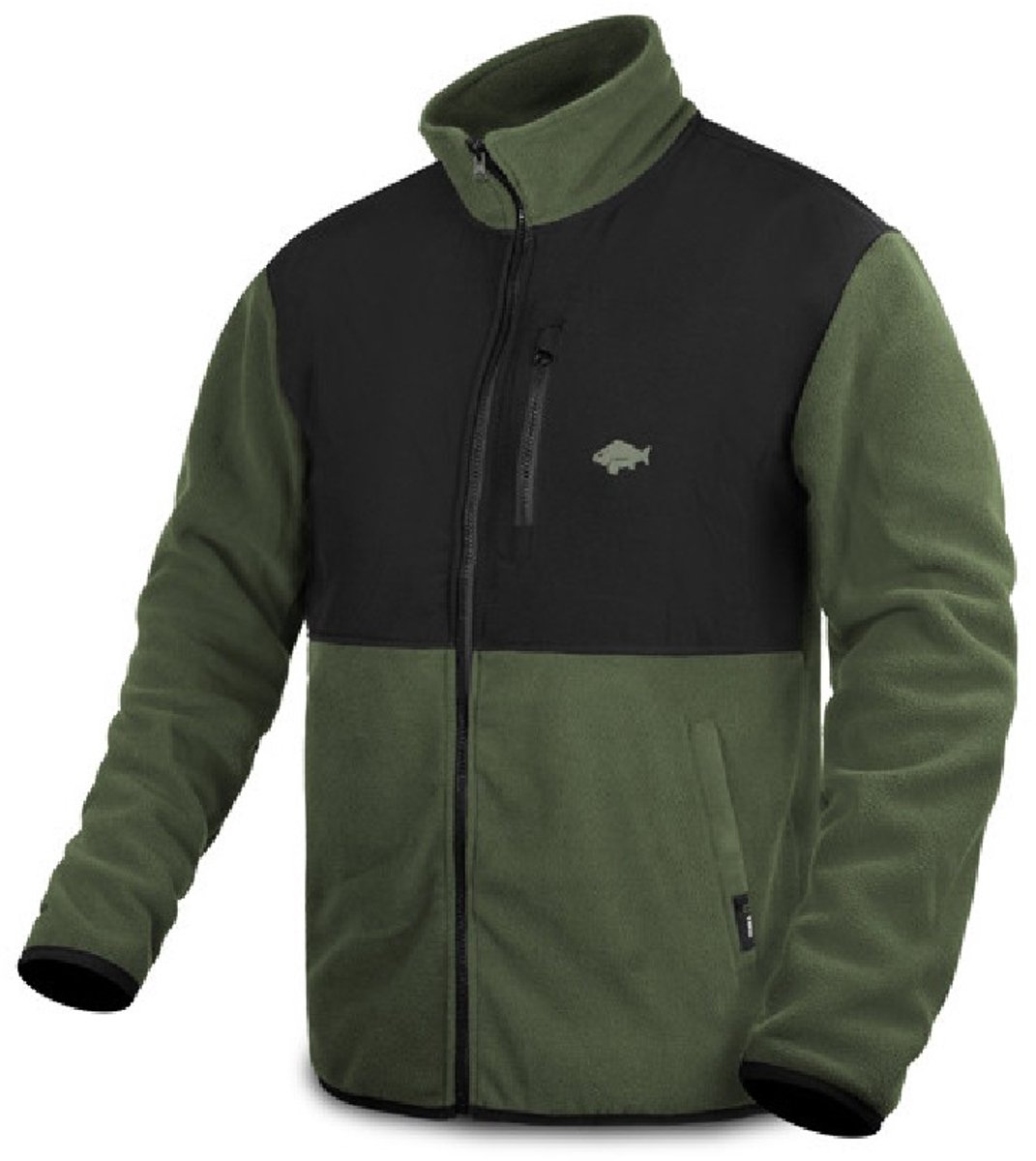 Delphin Twin Fleece Zip Jacket X-Large Groen