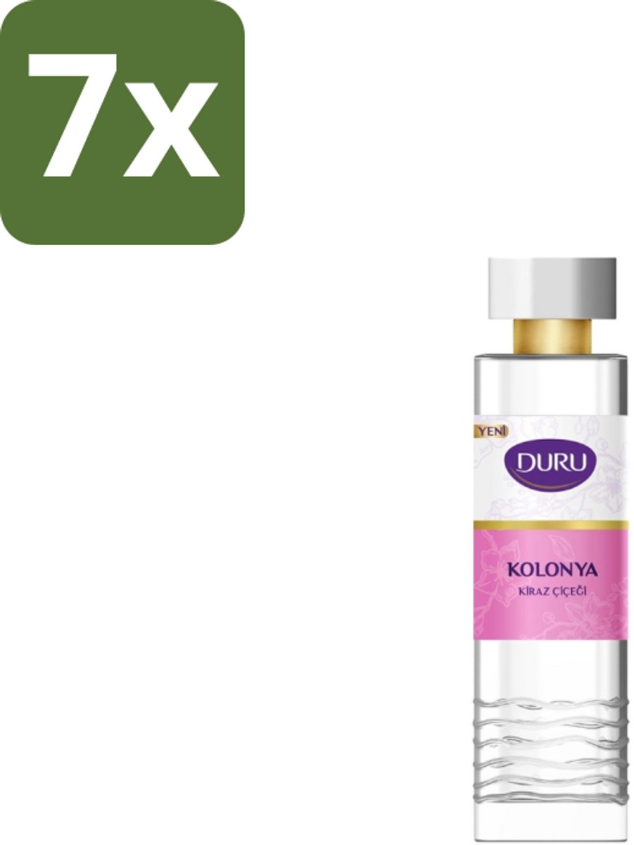 Duru – Eau de Cologne – Kersenbloesem -Handdesinfectie – 400 ml - Bulkverpakking - 7 stuks