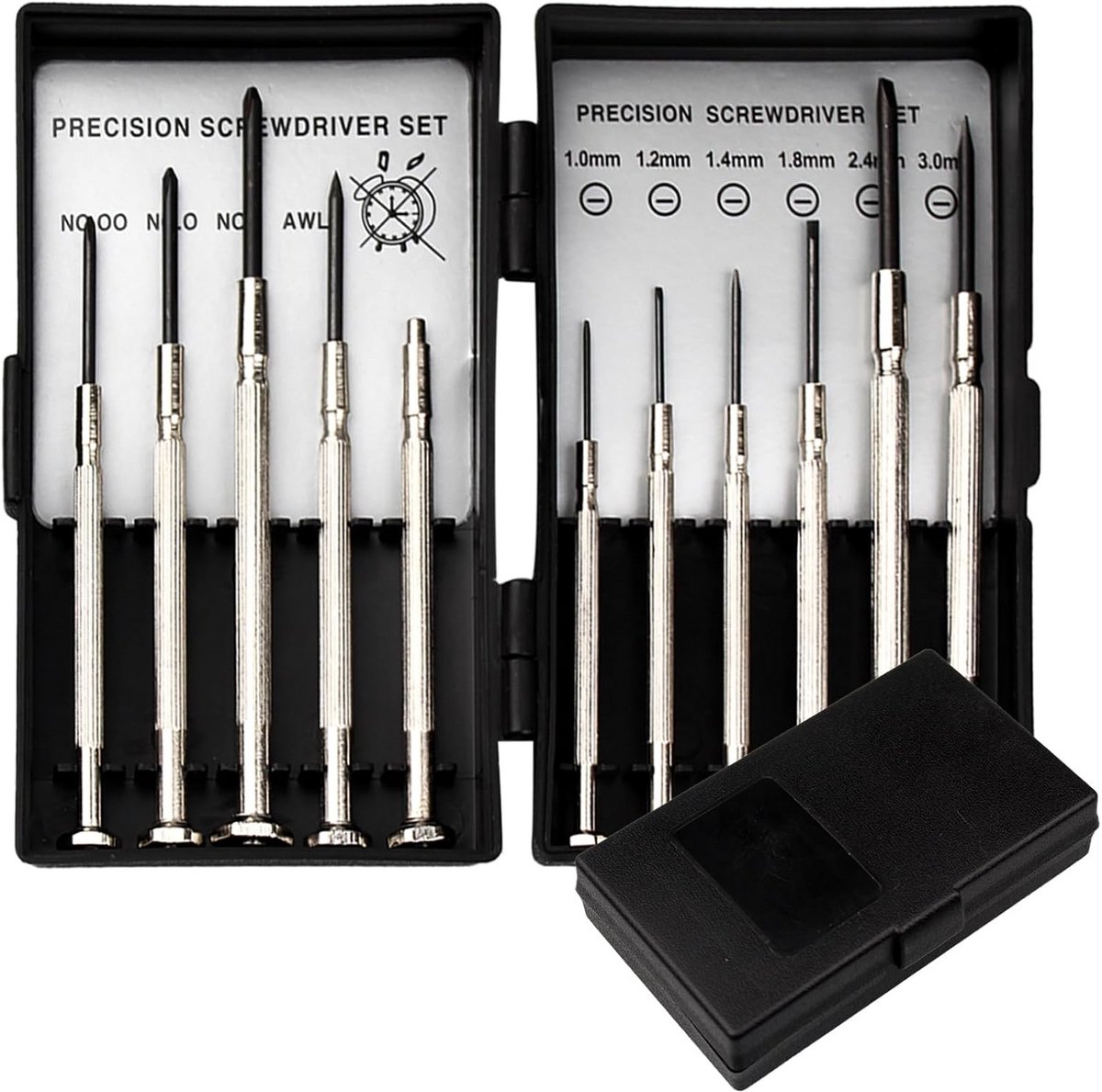 11-delige Precisie Schroevendraaierset voor Brillen, Horloge & Camera Reparatie