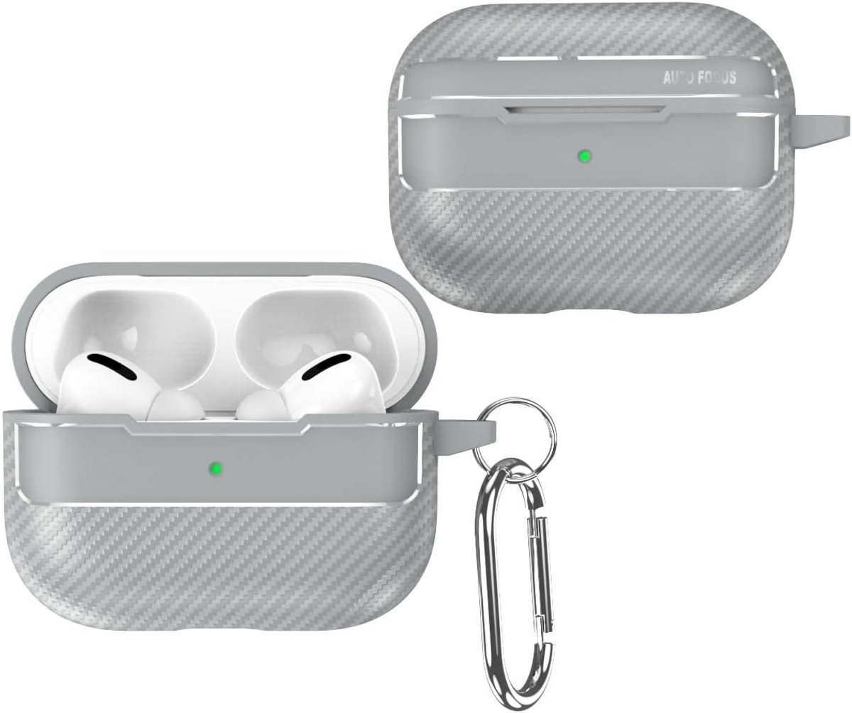 Beschermhoes voor AirPods Pro met Karabijnhaak - Stootvaste TPU Siliconen Case met LED Indicatie