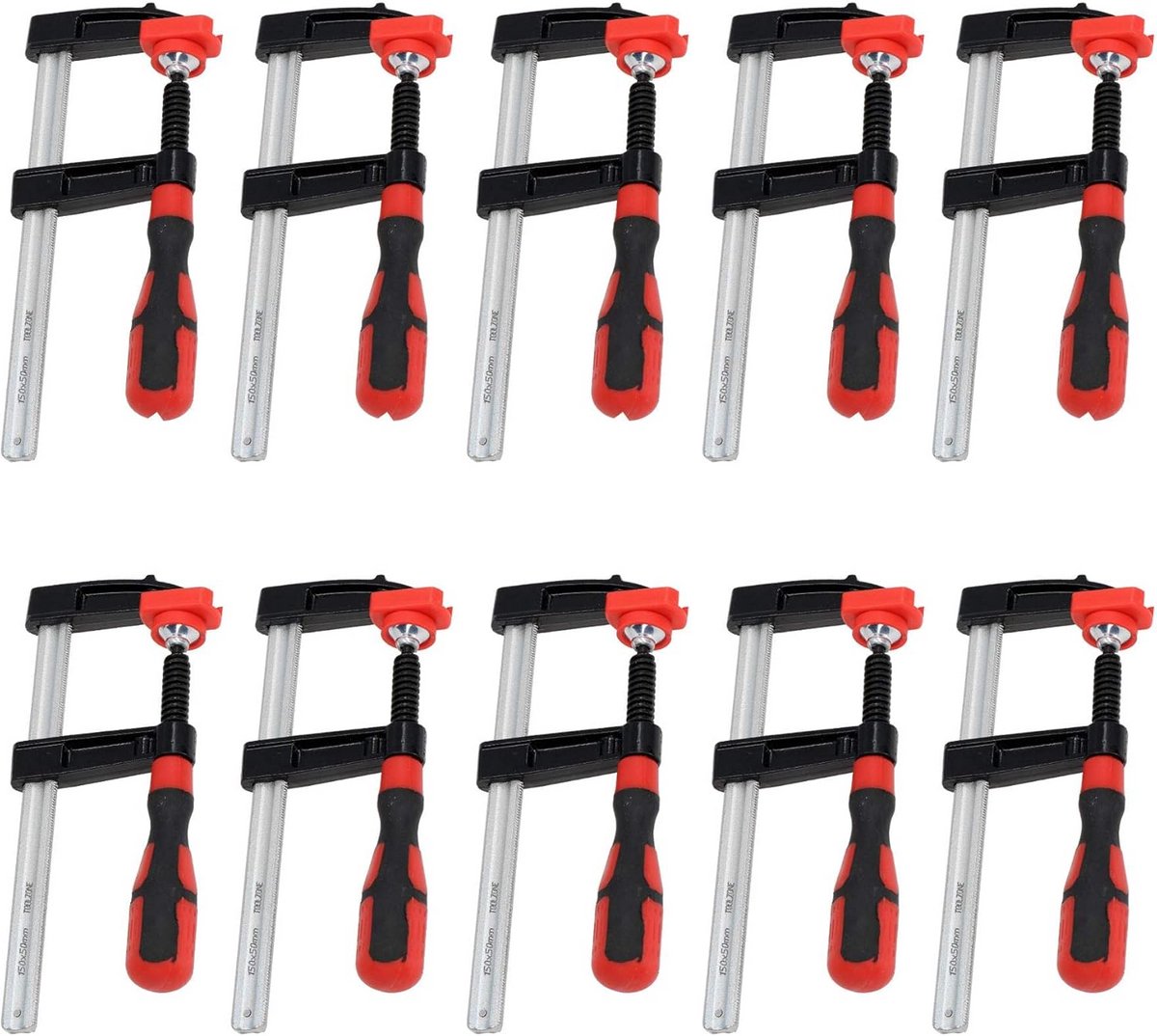 Snelspan F Klemmen 150x50mm - Professionele Glijdende Staafklemmen Set