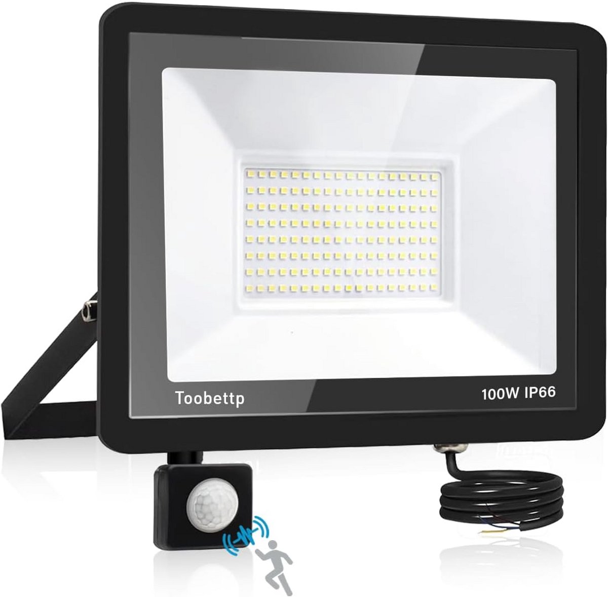 Krachtige LED Buitenlamp met Bewegingsmelder 100W - 10.000 Lumen, Koudwit (6500K)