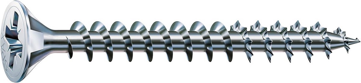 Universele Schroeven 5.0 x 25 mm - 1000 stuks - Verzonken Kop - Volledige Schroefdraad en 4CUT