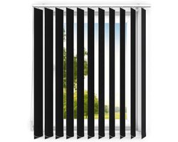 Verduisterende Verticale Lamellen voor Kantoor en Thuis - Raambekleding Zwart 100x175 cm