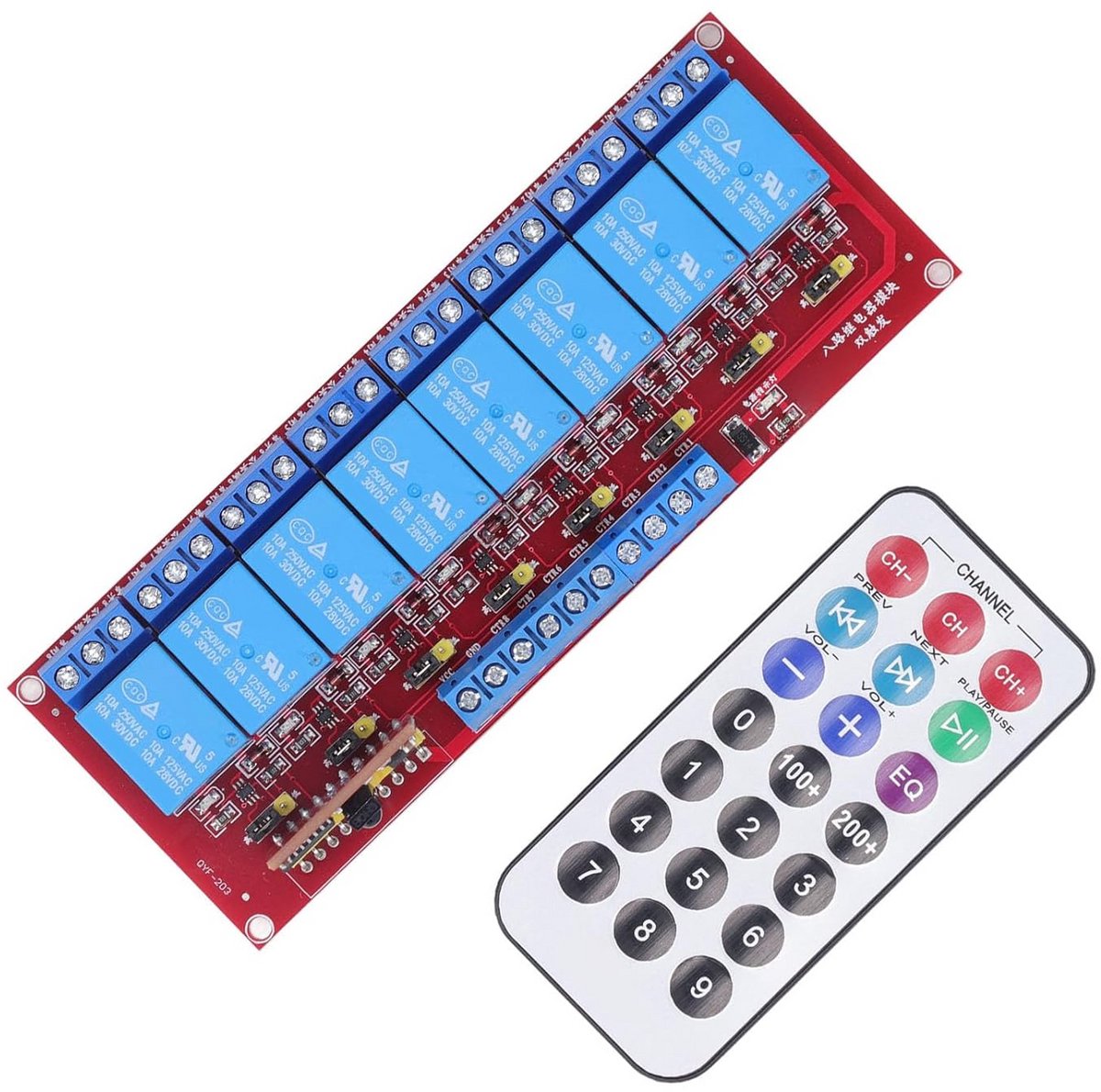 Universele 8 Kanaals Draadloze IR Afstandsbediening Relais Schakelaar Controller (5V)