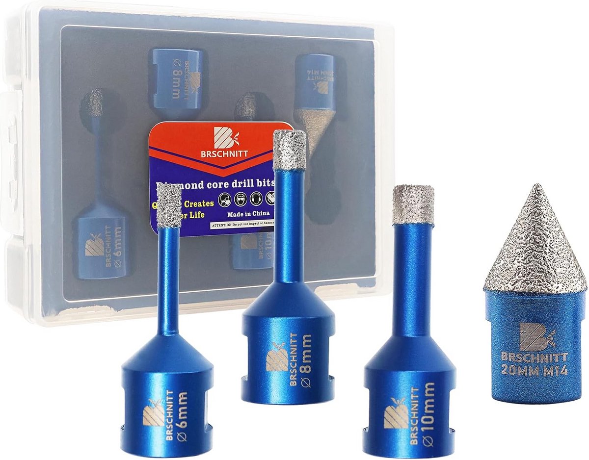 Diamantboor Set voor Tegels Graniet en Marmer - Droog en Nat Gebruik