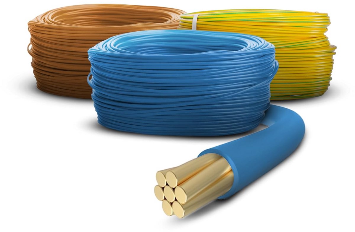 Enkeladerige Installatiekabel 2.5mm² in diverse kleuren