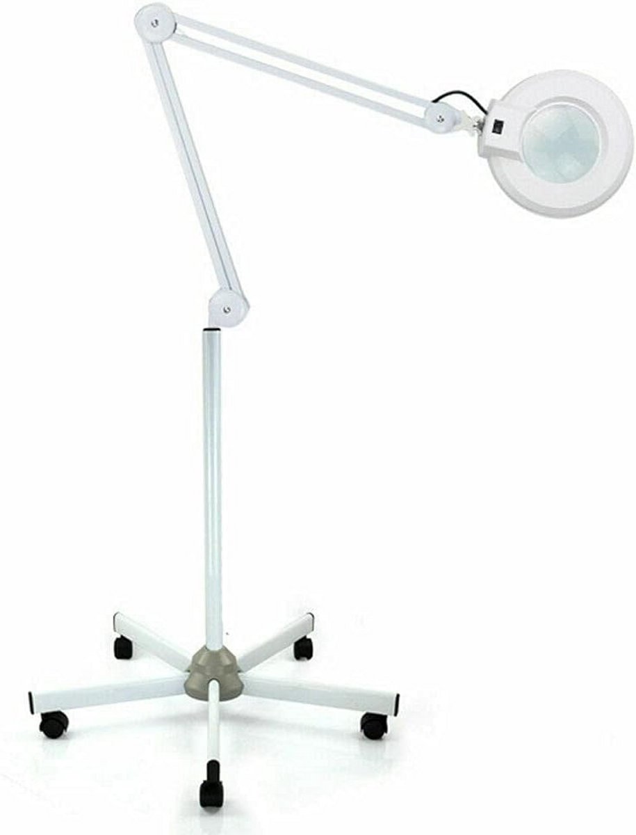 Professionele Staande Vergrootlamp met Licht voor Cosmetica en Tatoeages 5 Dioptrie 5X