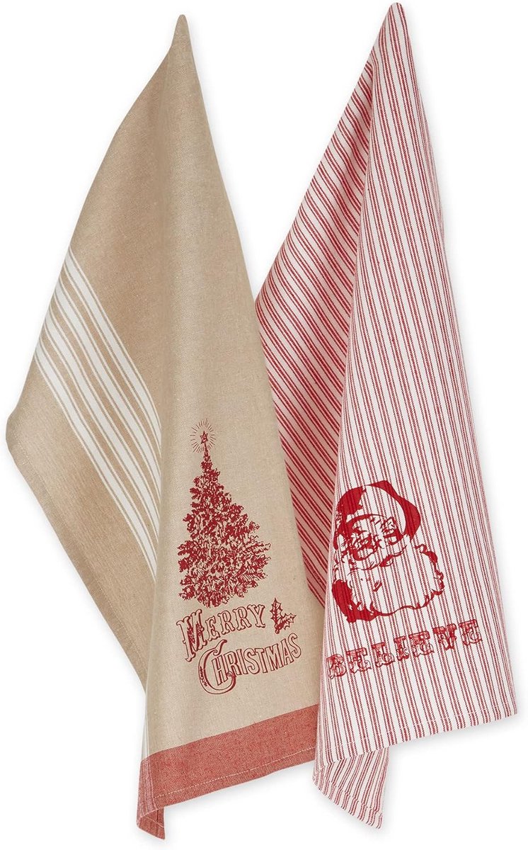 Set van 3 Vintage Geïnspireerde Keukendoeken in Katoen