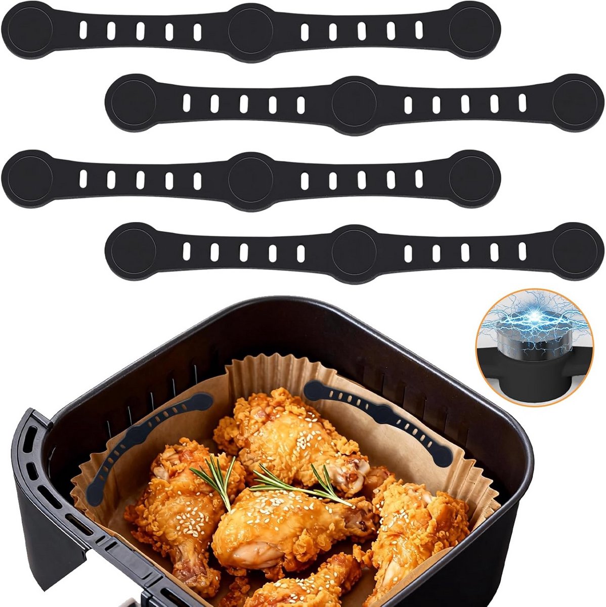 Magnetische Clips voor Airfryer Bakpapier