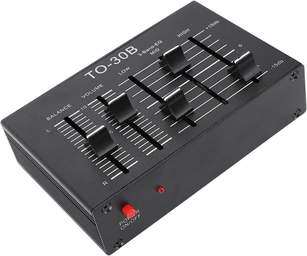 Stereo Equalizer Voorversterker met 3-Bands Balansregeling en Volume - Hifi Audio Aanpassing