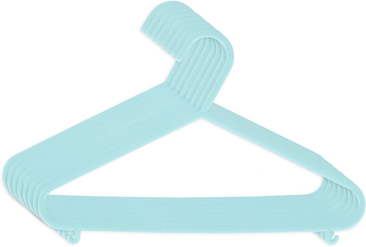 8 Kinder Kleerhangers Turquoise ca. 30cm voor Baby en Kinderkleding