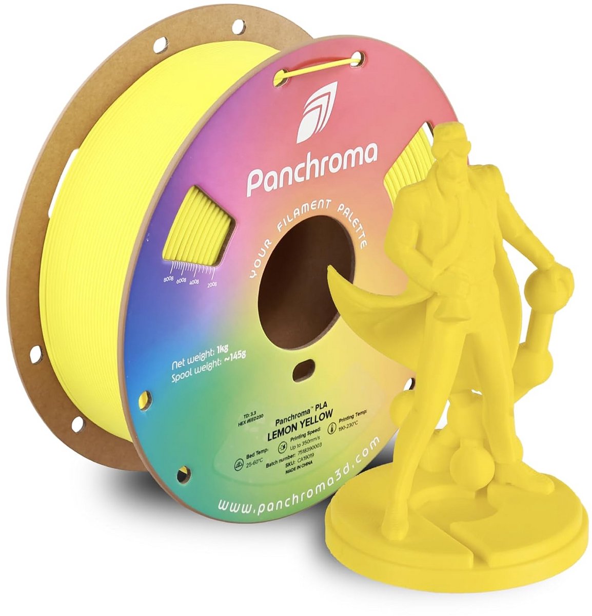 PLA 3D Printfilament 1.75mm 1kg Zonnig Geel voor FDM Printers