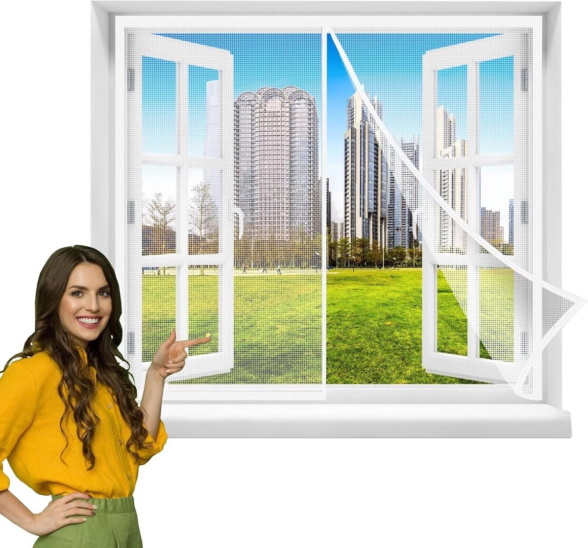 Magnetisch Hor voor Deur of Raam 80x190cm - Vliegengordijn Muggennet Eenvoudige Montage