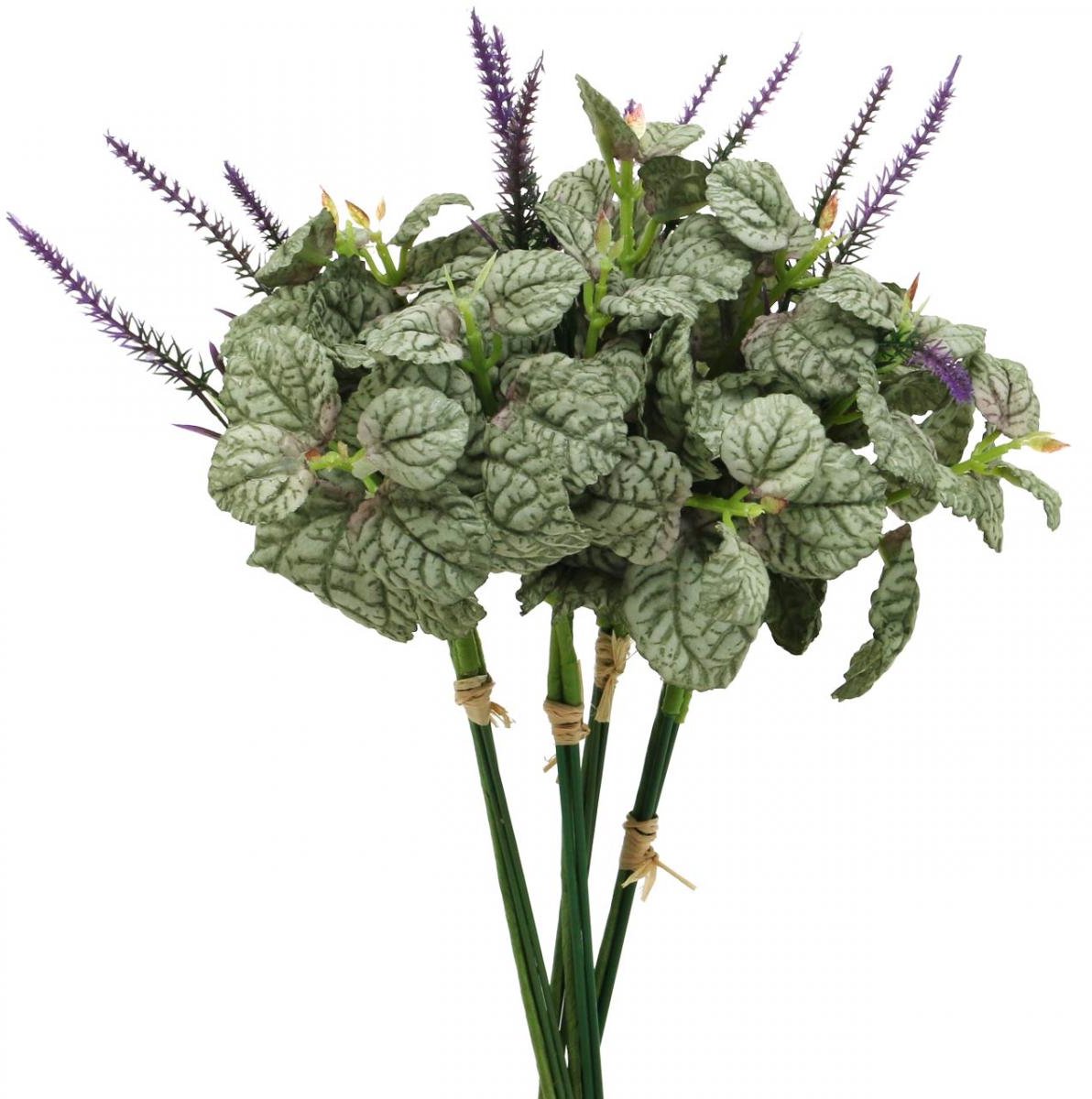 Zijden kunstbloemen, salie in bos, salie zijdebloem violet L28cm 4st,