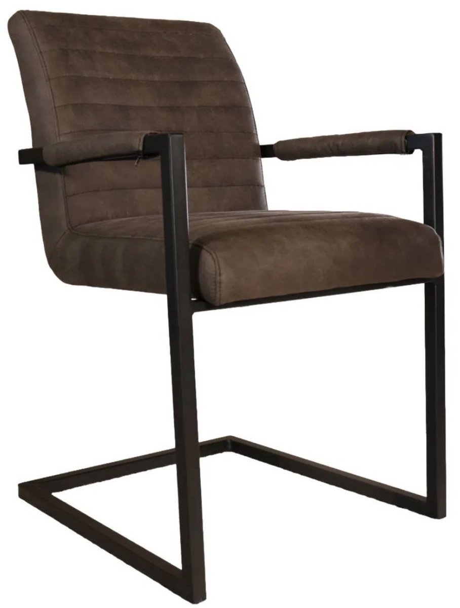 Lizzely Garden & Living SET DEAL: 4 stuks Eetkamerstoel met armleuning zwart Noor design eetstoel zetel