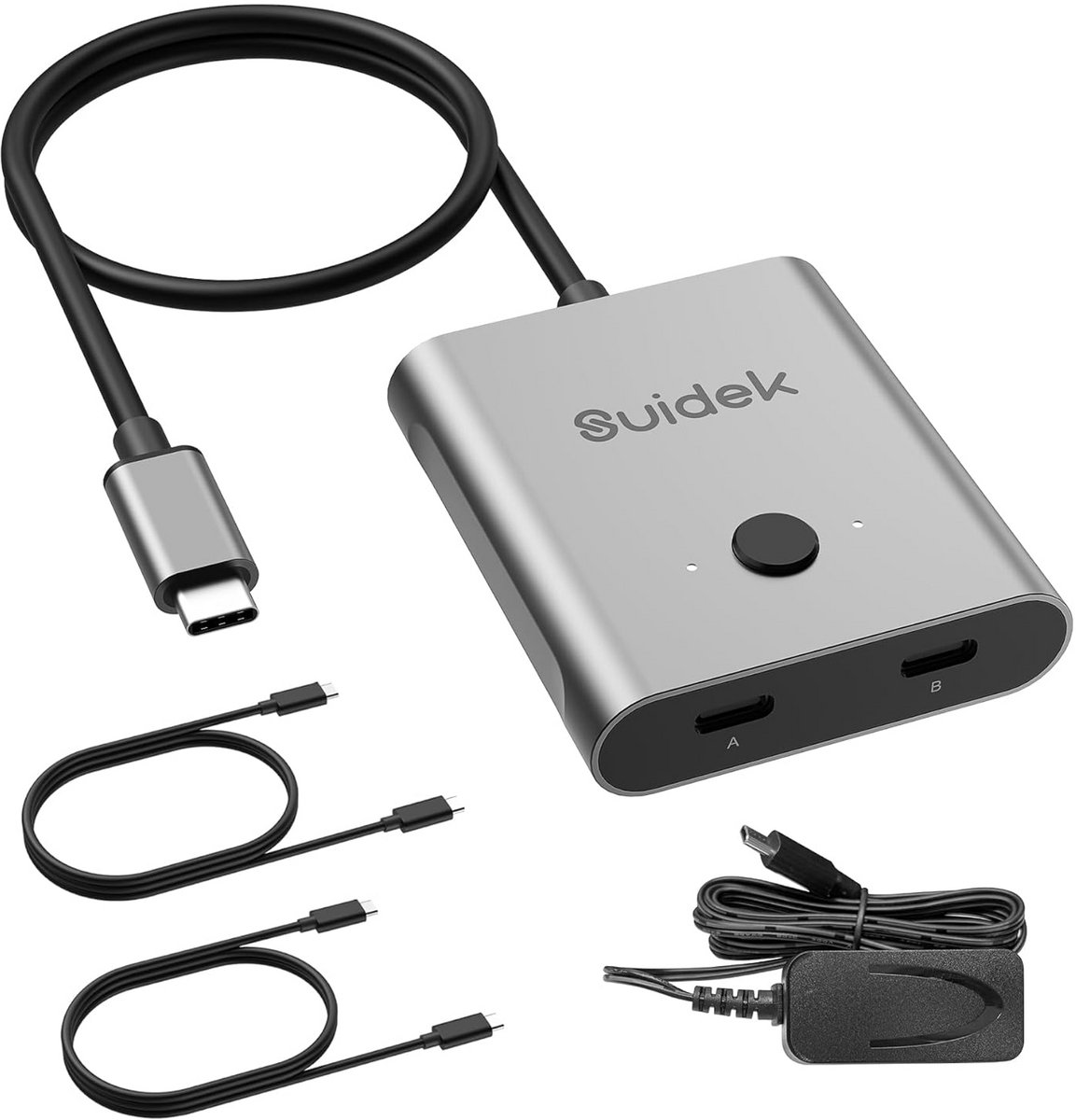 Bidirectionele USB-C Switch: 8K@60Hz Video, 10Gbps Data & 100W Opladen