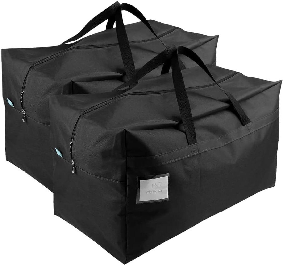 Set van 2 extra grote reisbagage-organizers voor vakantie, zakenreis en school - zwart
