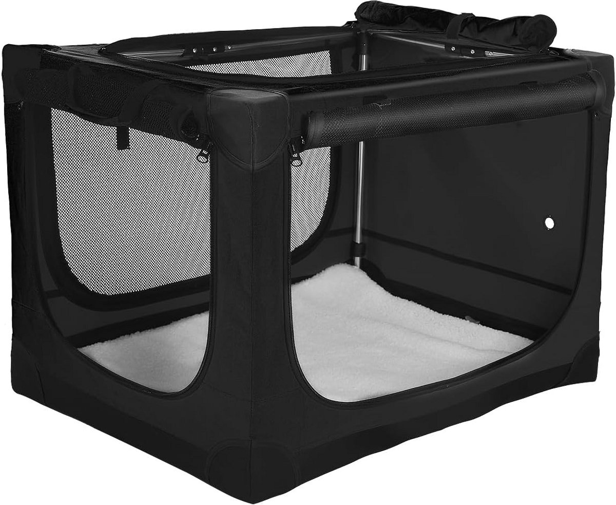 Opvouwbare Reishondenbench 42 Inch - Draagbare en Zachte Hondenkennel met 4 Deuren