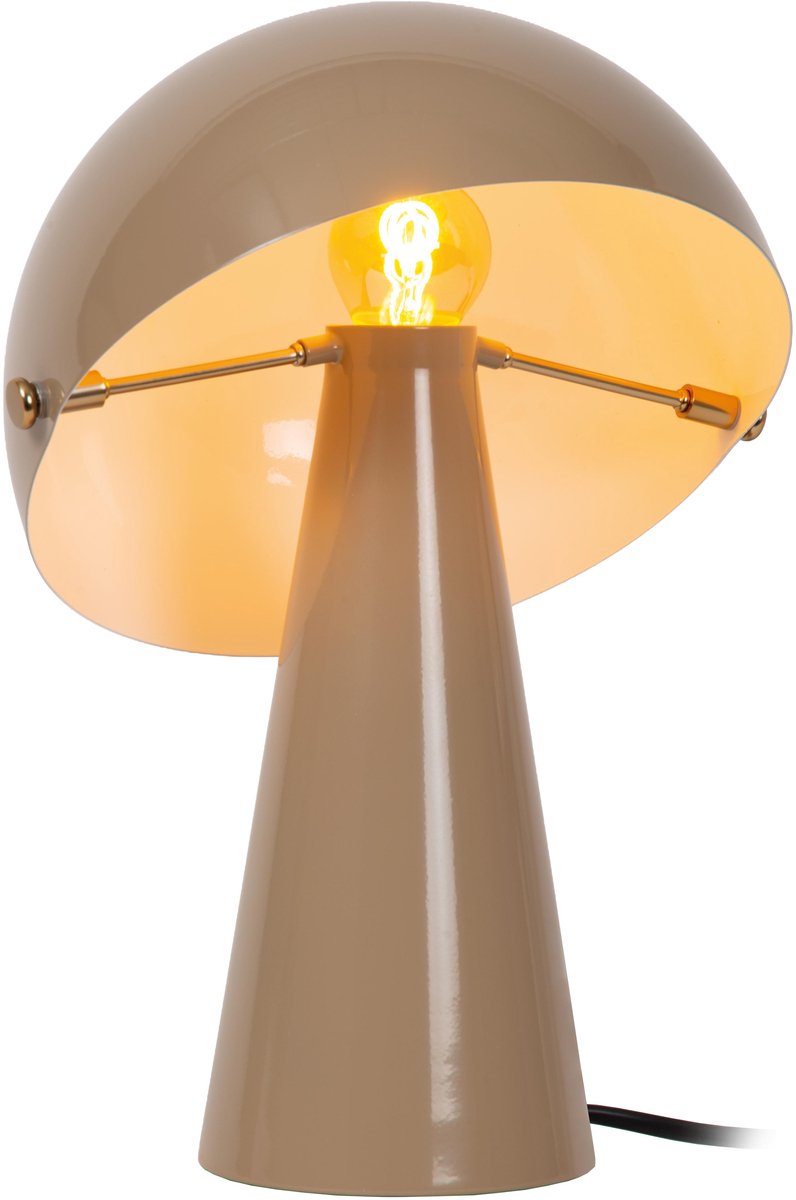 Lucide BARONE - Tafellamp - Ø 23 cm - 1xE27 - Taupe | Vibes