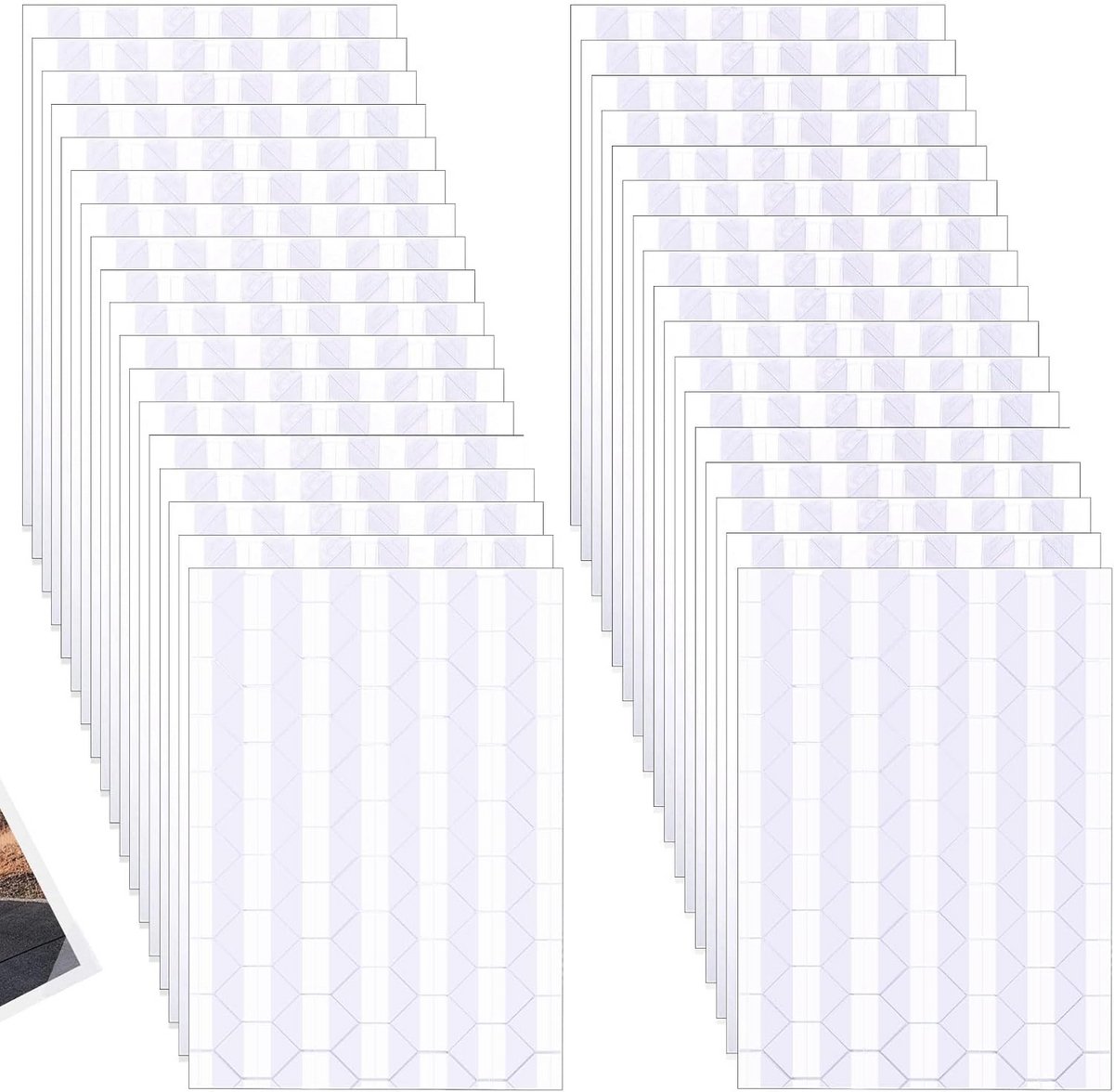 Fotohoeken Zelfklevend Wit 3570 Stuks voor Fotoalbums en Scrapbooking