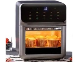 Sensova - Airfryer Oven 10 Liter met Grote Capaciteit - Elektrische Heteluchtfriteuse Zonder Olie met 360° Hete Luchtcirculatie, Multifunctionele Airfryer en Oven voor Gezond Koken voor 4–5 Personen