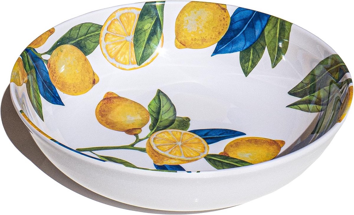Grote Melamine Serveerschaal - 30 cm - Citrusprint - Duurzaam en Vaatwasserbestendig