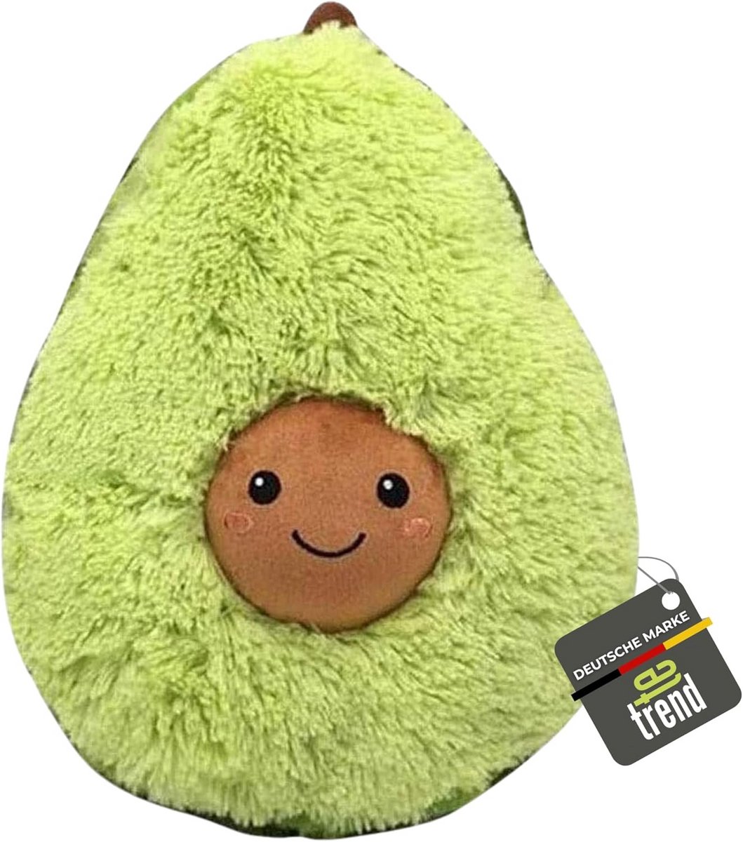 XXL Pluche Avocado Knuffel Kussen 60 cm - Zacht Fruit Pluche Speelgoed