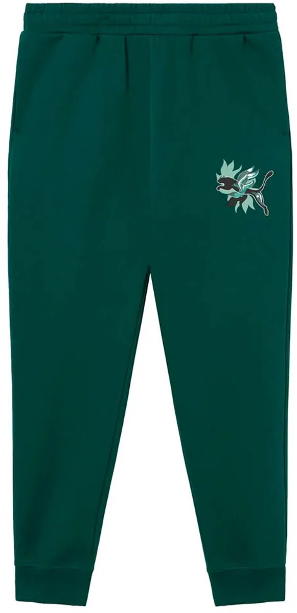 Puma Graphic Flowered Trainingsbroek L Vrouw Groen