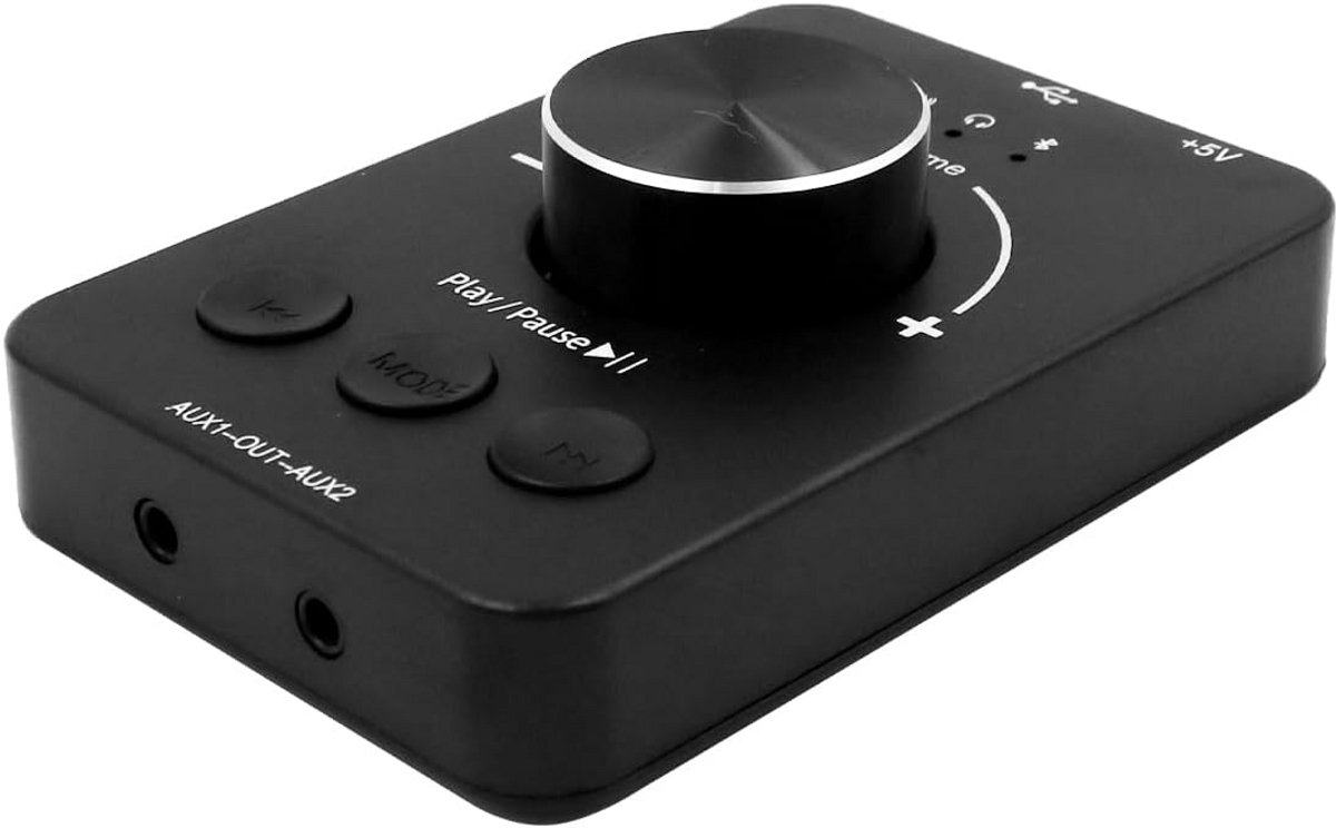USB Volumeregelaar & Bluetooth Audio Ontvanger met 3.5mm Jack - Draadloze Audio Controller voor PC en Laptop