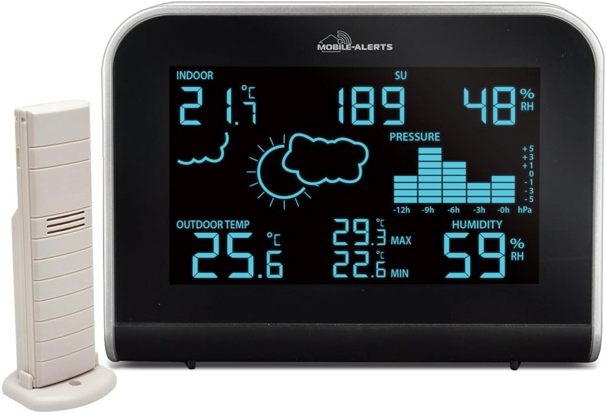 Digitale Weerstation met Binnen-/Buitenmonitor en Weersvoorspelling