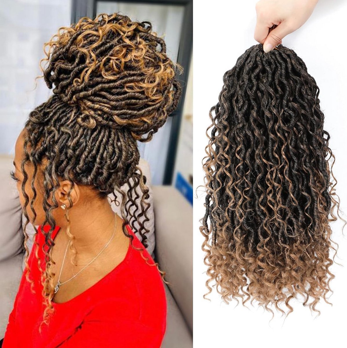 Golvende Crochet Braid Extensions 14 Inch 35 cm 5 Bundels Natuurlijk Uitziend Haar