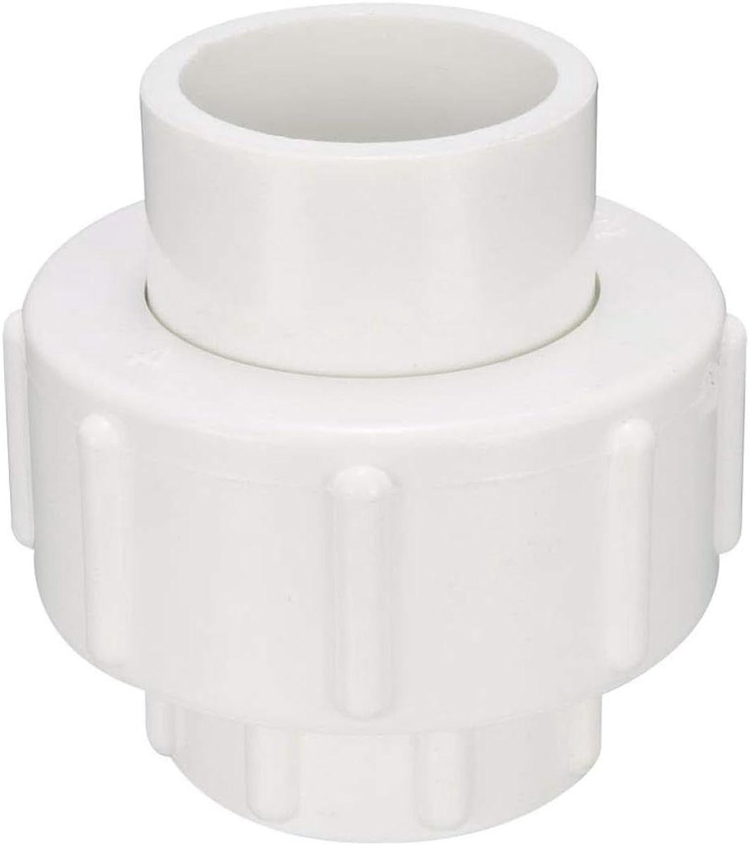 32mm PVC pijp fitting voor sanitair, aquarium en vijver - wit - snelkoppeling - duurzaam.