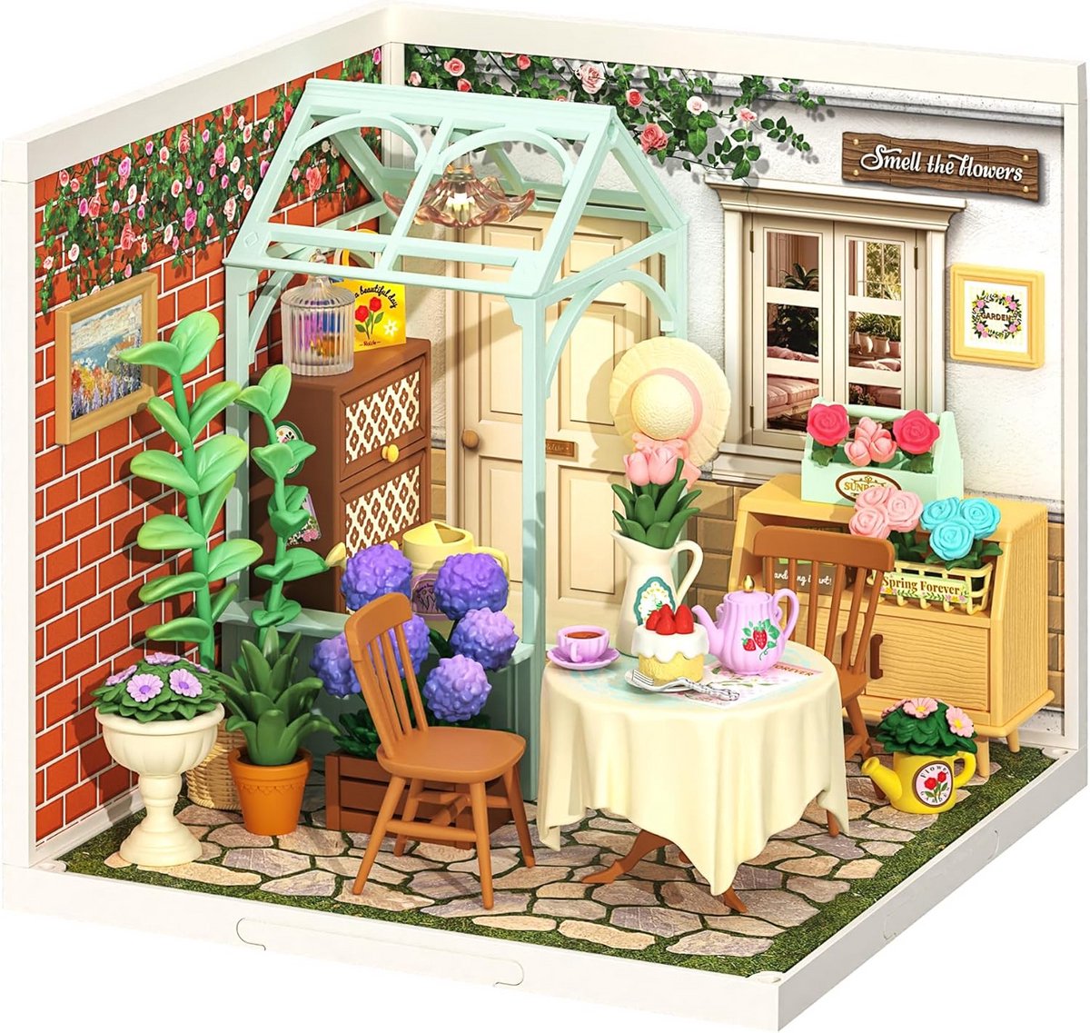 Miniatuur Poppenhuis Bouwpakket - Tuinhuis Modelbouw Set voor Volwassenen en Kinderen
